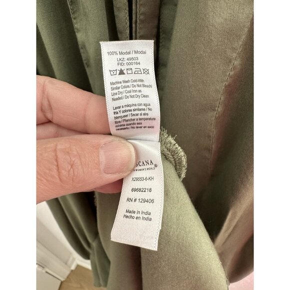 Victoria's Secret LASCANA Green Ruffled Trim Wrap Maxi Dress Cover-Up‎ 6 Beachy - Picture 10 of 13